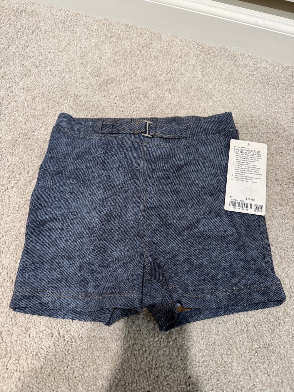 Lululemon Blue Denim Print Shorts